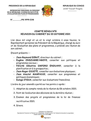 COMPTE RENDU N°86 REUNION DU CABINET DU 17 AVRIL 2024